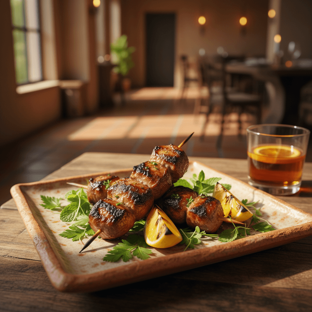 Char-grilled lamb chop with mint chutney